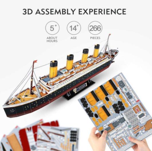 විස්තරාත්මක නිර්මාණ කඩදාසි Jigsaw DIY ක්‍රීඩාංගනය 3D ප්‍රහේලිකා ආකෘතිය